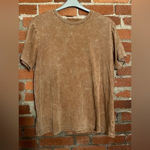 Acid Wash Crew Neck Tee Shirt